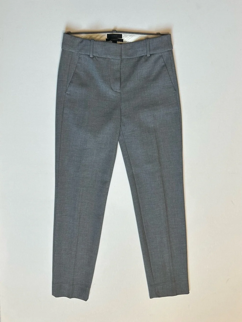 J.Crew Cameron Slim Ankle Crop Pants Size 2 Gray Career Office Trousers